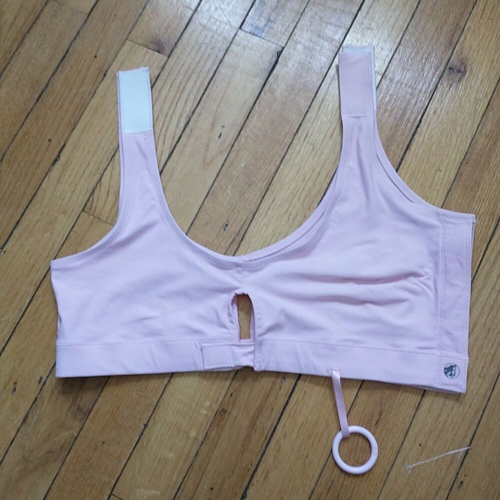 Masthead Surgical Bra L Elizabeth Pink Style 042 Front Closure Adjustable - Picture 4 of 9